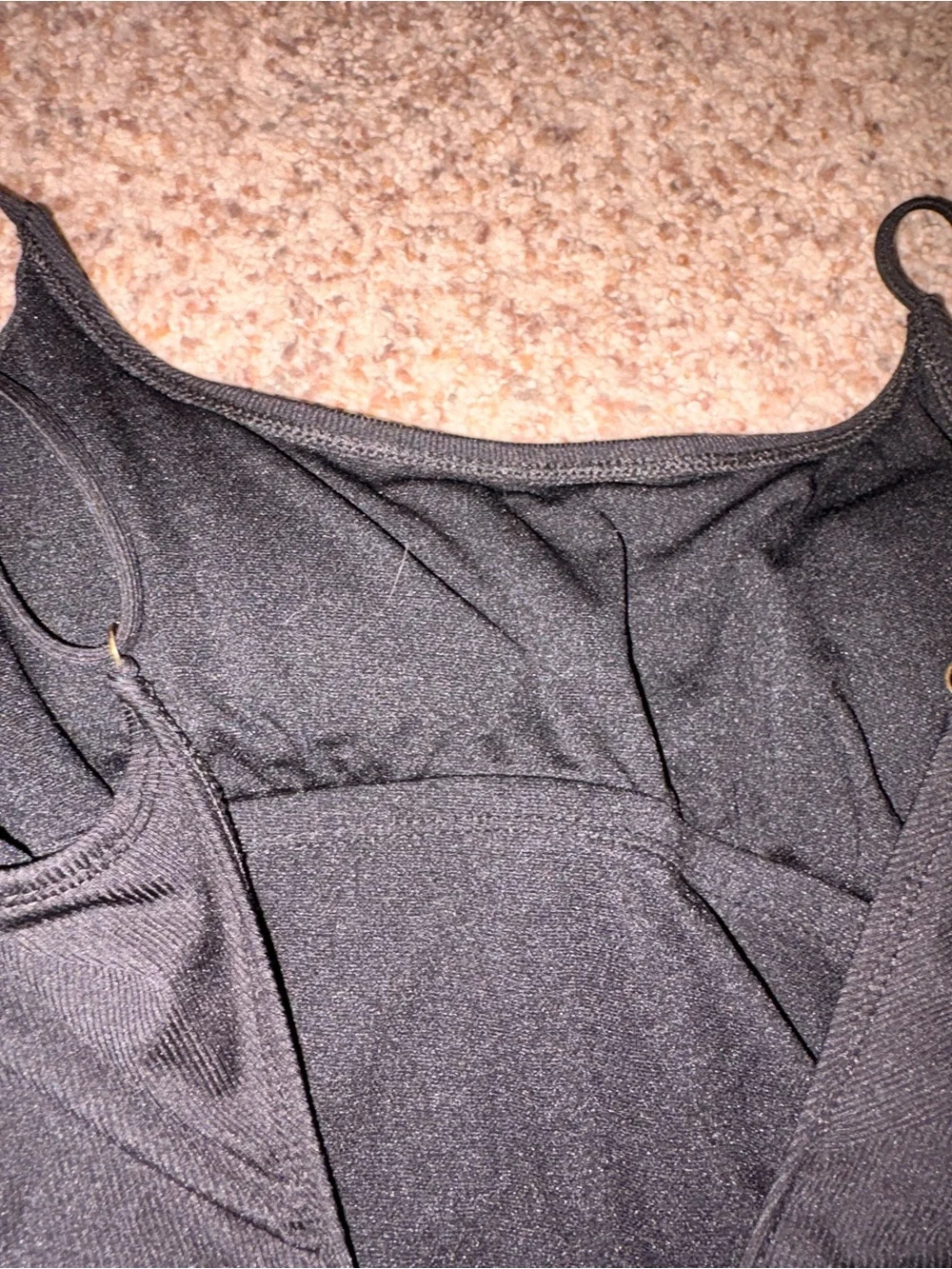 Shade & Shore Black One-Piece Swimsuit with Side Ties and Scoop Neckline